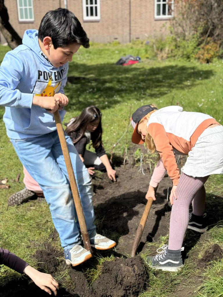 Fleißige Gartenarbeit für den Sommer