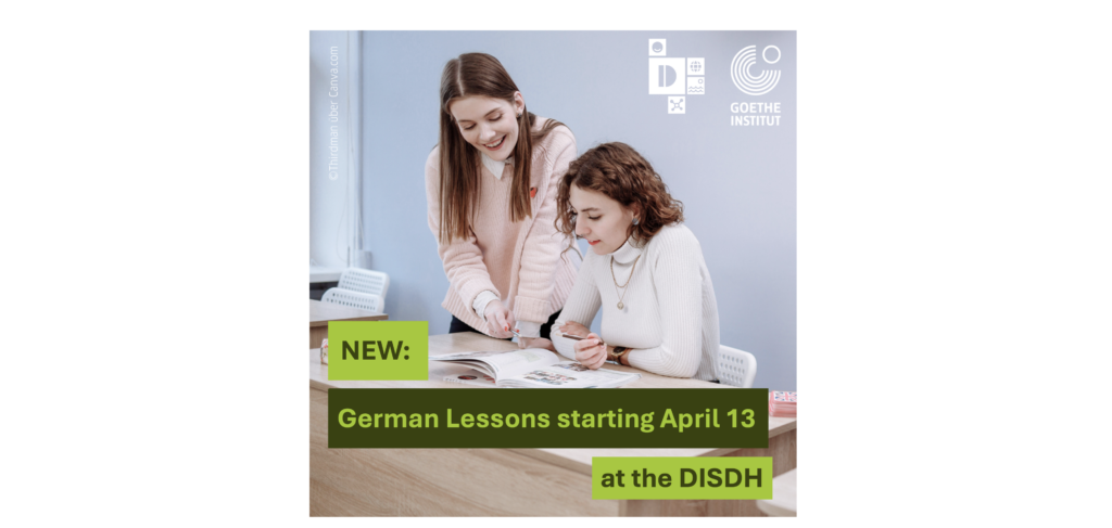Starting April 13, DISDH will offer German classes in collaboration with Goethe-Institut Niederlande!